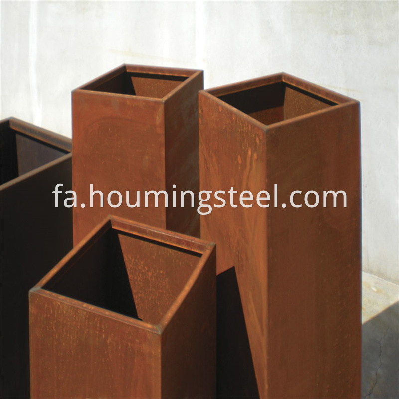 corten steel garden